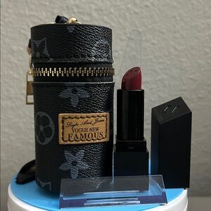 Morphe Lipstick and Cylinder Keychain Bag with Twilly NWOT